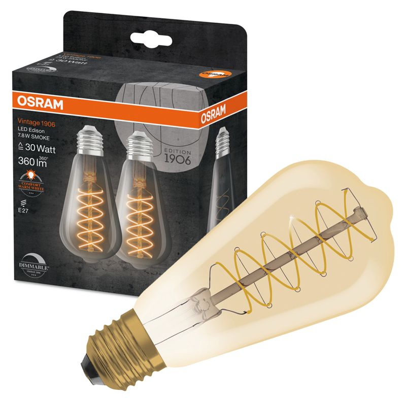 Żarówka LED Osram Dekoracyjna ST64 Edison E27 4.8W 420lm 2200K 320st Filament 2 szt.