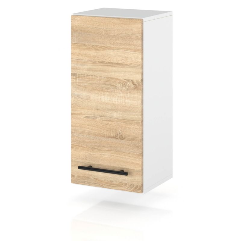 Szafka Kuchenna Hurtownia-Mebli Wisząca W30 sPremium 30cm Biały Mat Dąb Sonoma 30x32x72 cm 1szt.