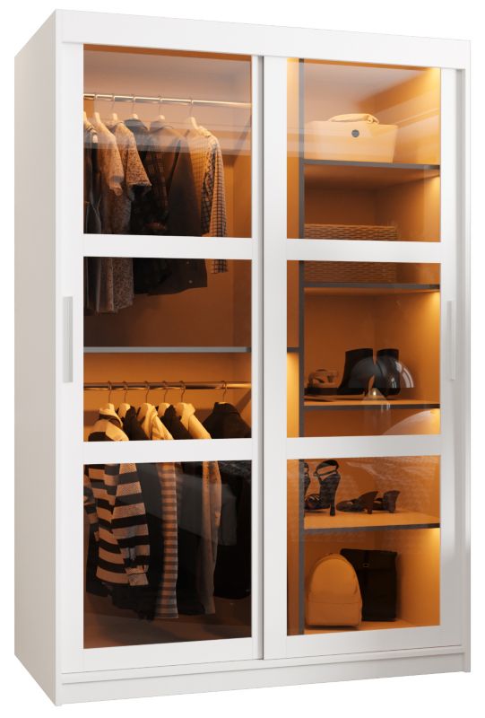 Szafa przesuwna Garderoba DOME 120 biały
