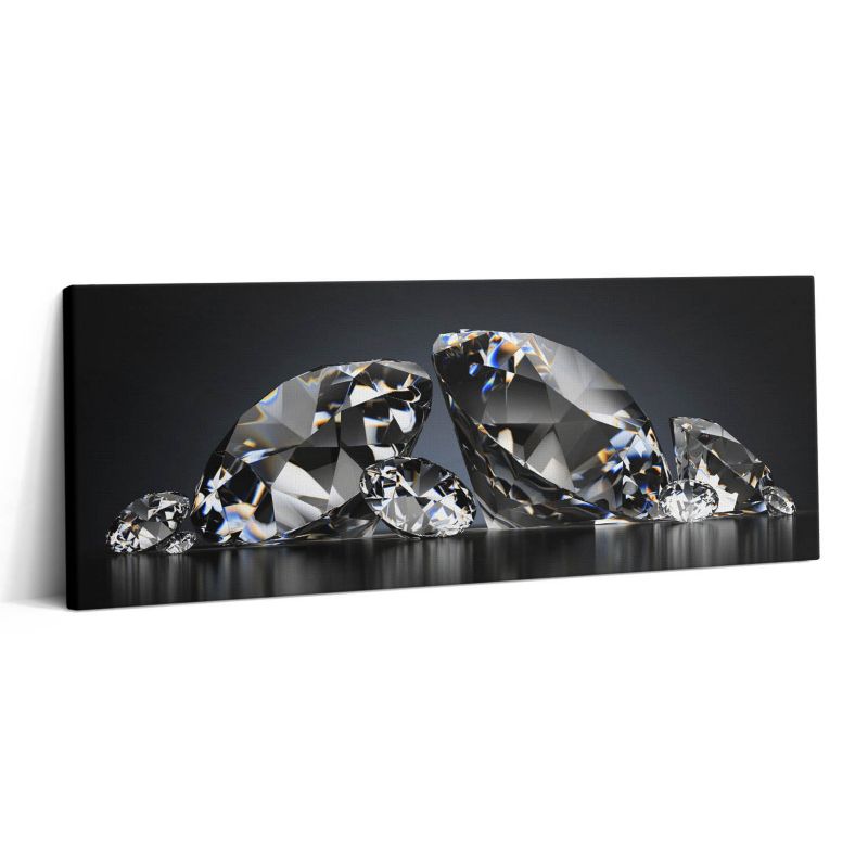 Obraz na płótnie Wallfluent 125x50 cm Lśniące diamenty brylanty 1 szt.