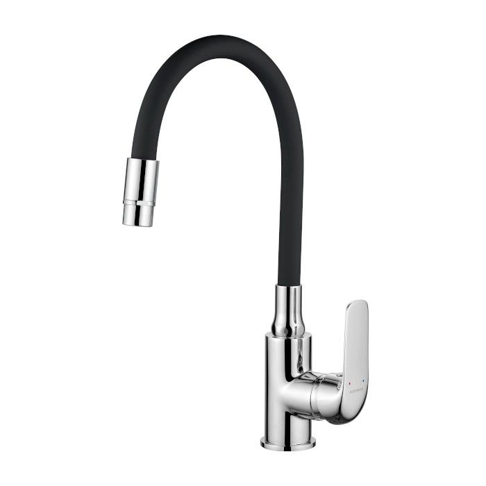 Bateria zlewozmywakowa Kuchinox Stojąca Elza Elastyczna wylewka Czarny Chrom 1 szt.