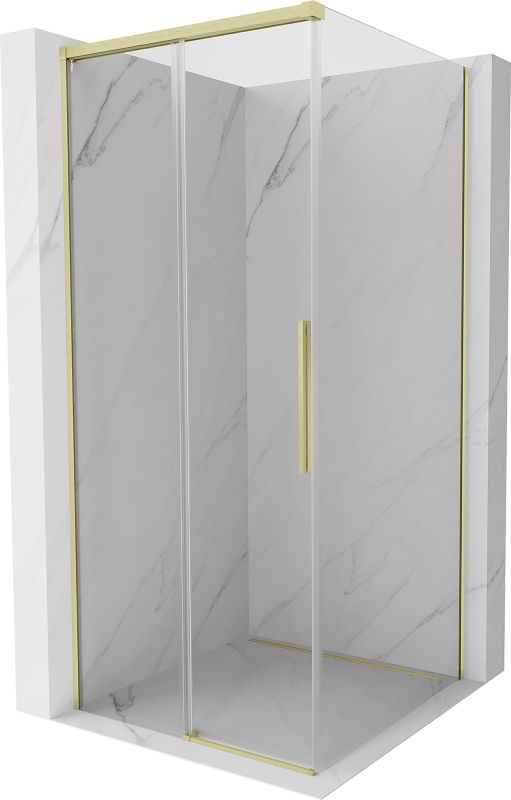 Kabina prysznicowa kwadratowa Mexen Rox złota transparentna 120x120 cm 1 szt.