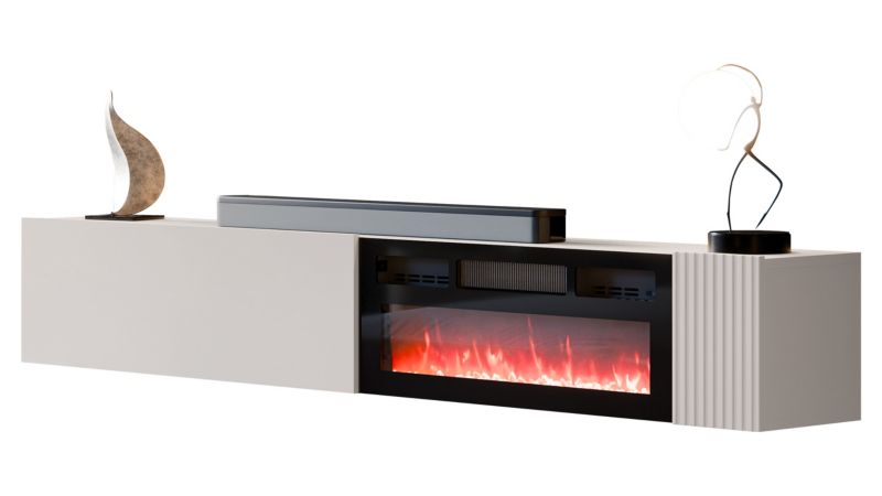 Szafka RTV z kominkiem MIRJAN 24 Capital kaszmir 1 szt.