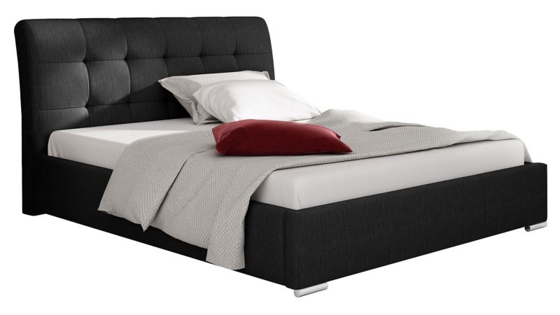 Łóżko tapicerowane MIRJAN 24 Amber 140x200 czarny 1 szt.