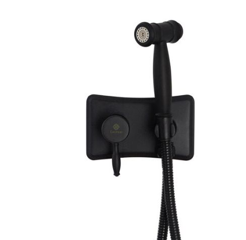 Bateria bidetowa Lauferi SELENA mosiężna ścienna czarna retro 1 szt.