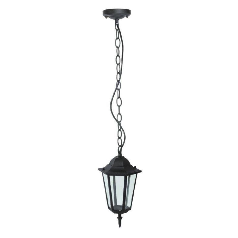 Lampa sufitowa zewnętrzna V-TAC 752 czarna 1 x E27 x 60W IP44 wym: 17 x 17 x 84 cm - 1 szt.