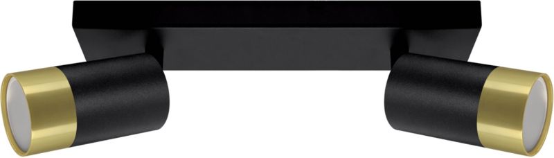 Spot Struhm Puzon 2 x GU10 czarno-złoty