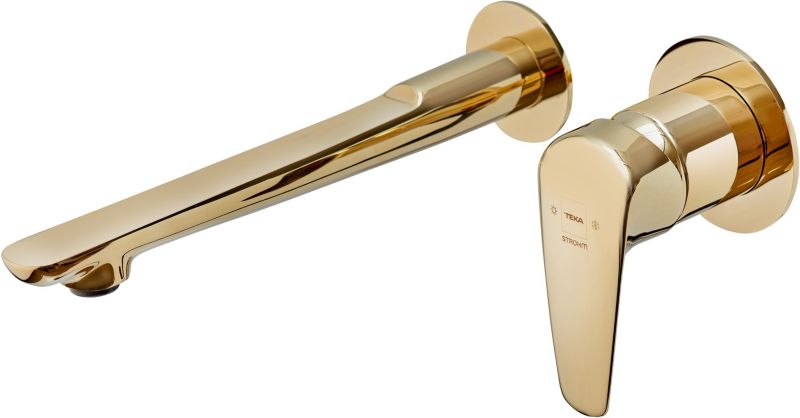 Bateria umywalkowa Teka Itaca montaż podtynkowy złoty półpołysk jednouchwytowa 1 szt.