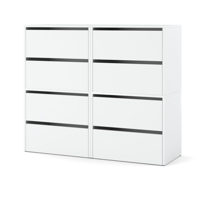 Szafka Na Buty Hurtownia-Mebli 8 Drzwi Zestaw szafki na buty Hugo 4 moduły 120cm Biały Mat Biały Mat 120x36x100 cm 1szt.