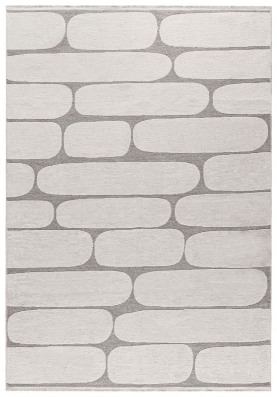 Dywan Dwustronny Wewnętrzny AMALFI FORTE Prostokątny Mazovia 120 x 170 cm Beżowy Motyw Geometryczny 1 szt.