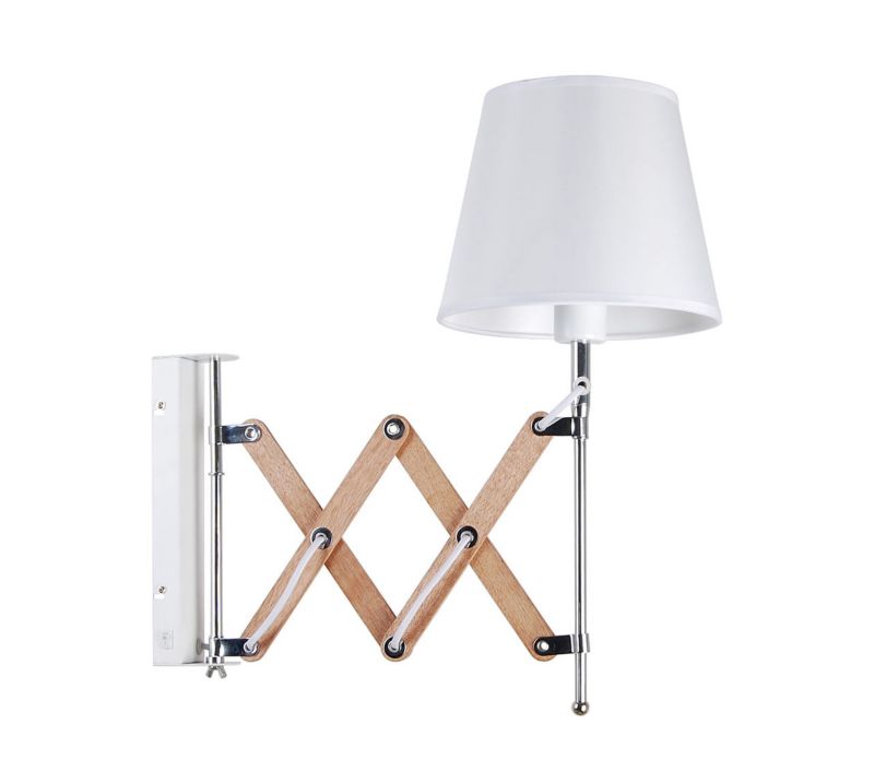Kinkiet ścienny Candellux Mito stao-jasne drewno-biały 1 x E27 x 60W IP20 wym: 50 x 52 x 22,5 cm - 1 szt.
