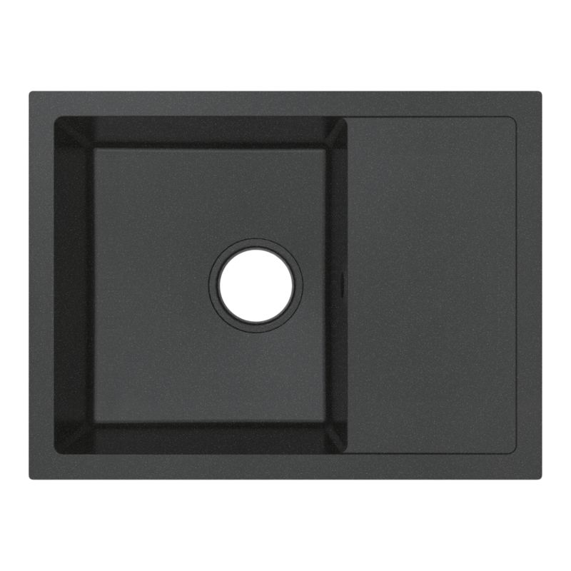 Zlewozmywak kuchenny GoodHome Lourdes 1-komorowy czarny