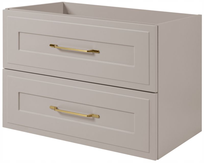 Szafka pod umywalkę Furnidea 80 cm kaszmir z szufladami frezowana CLASSIC 1 szt.