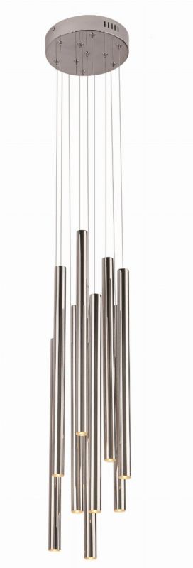 Lampa wisząca Maxlight Organic chromowana wym: 183 x 20 x 20 cm wbudowany LED 10x1W 1 szt.