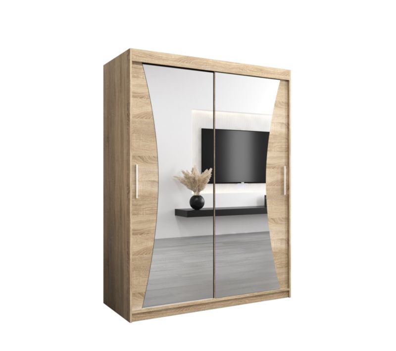 Szafa przesuwna Garderoba Abiks MONACO 150 dąb sonoma + dąb sonoma 1 szt.