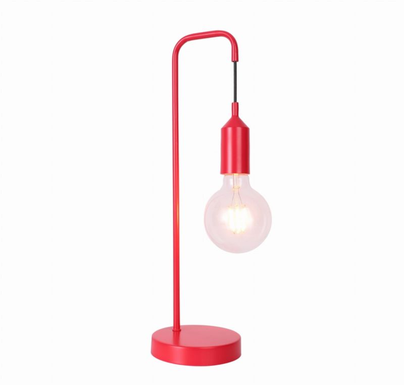 Lampka stołowa Candellux Laren czerwona 1 x E27 x 40W IP20 wym: 46 x 13 x 15 cm metal - 1 szt.