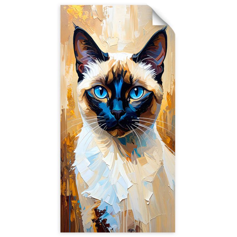 Naklejka na ścianę do pokoju młodzieżowego Feeby Sfinks Kolorowy Kot 40x80cm 1szt