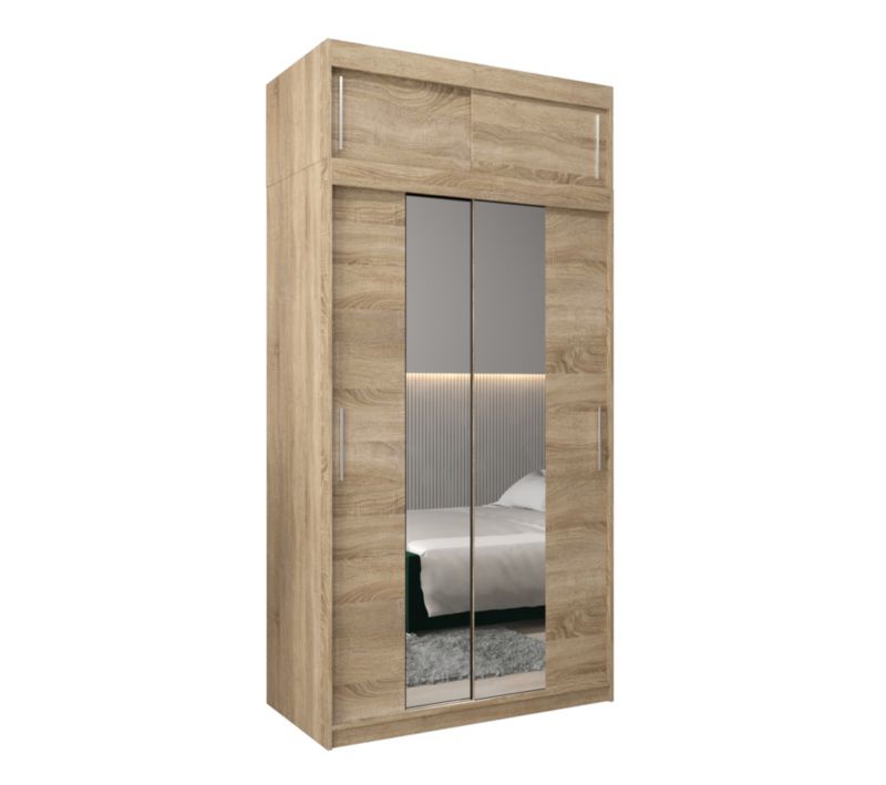 Szafa przesuwna Garderoba Abiks Tokyo 1 120 sonoma + sonoma z nadstawką 1 szt.