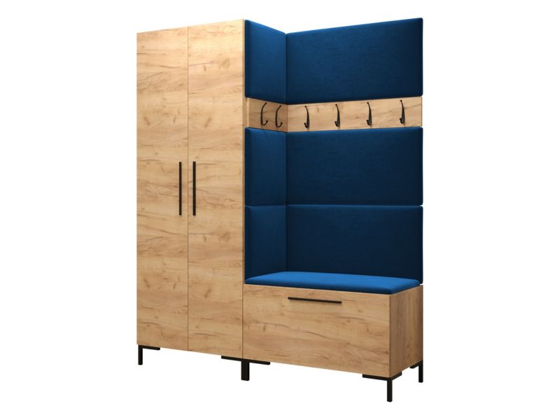 Garderoba MIRJAN 24 Zilion I dąb craft + granatowy 1 kpl.