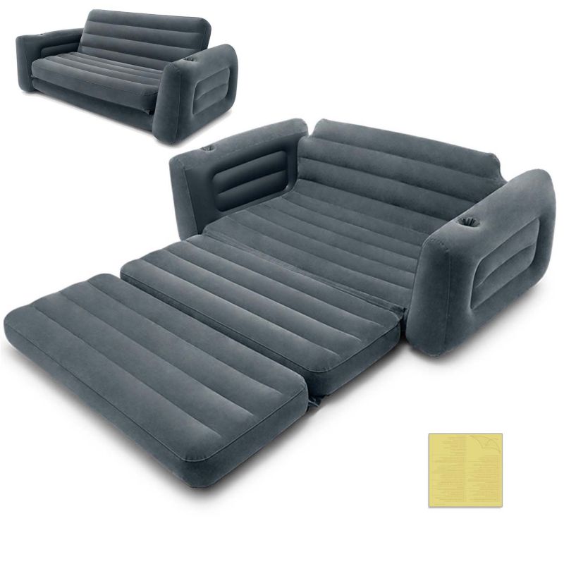 Materac dmuchany Intex 66552 dwuosobowy sofa dmuchana rozkładana 224x203x66 cm 1szt.