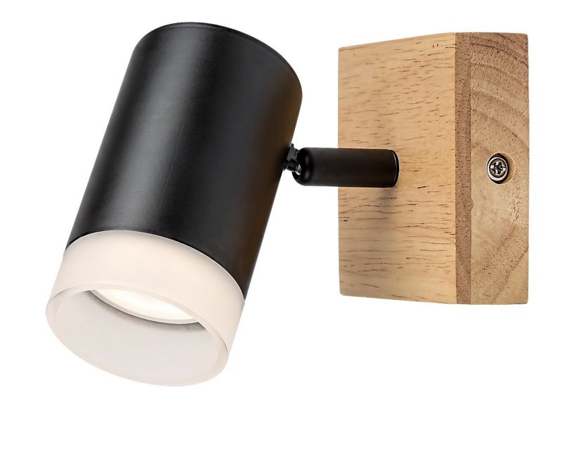 Kinkiet ścienny Rabalux Toras dąb-czarny 1 x GU10 x 5W IP20 wym: 13 x 6 x 16 cm - 1 szt.