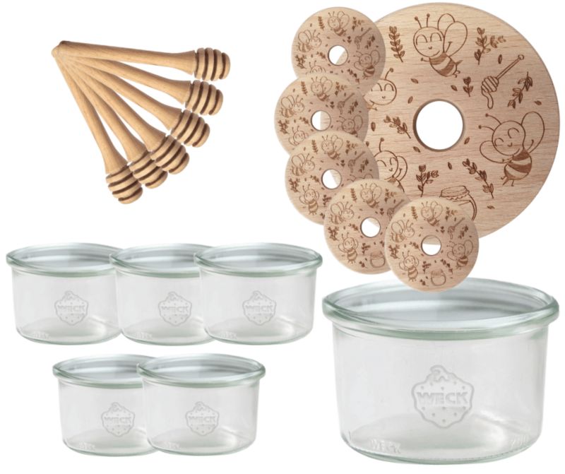 Słoiki do miodu MODO24 Weck 200 ml fi 80 mold nabierak W1 6 kpl.