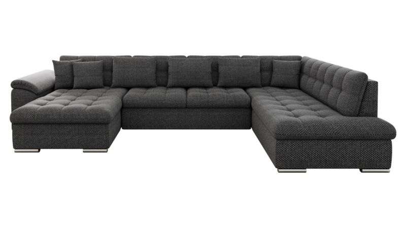 Narożnik z funkcją spania MIRJAN 24 Niko lewy czarna plecionka 1 szt.