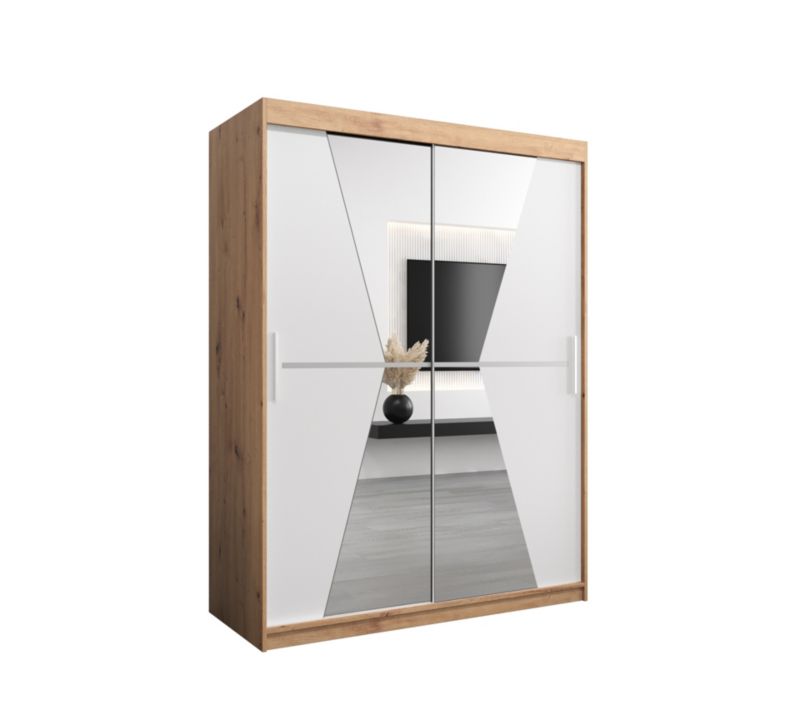 Szafa przesuwna Garderoba Abiks MAROKO 150 artisan/biały 1 szt.