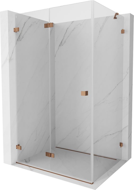 Kabina prysznicowa składana Mexen Lunar-F różowe złoto 90x70 cm 1 szt.