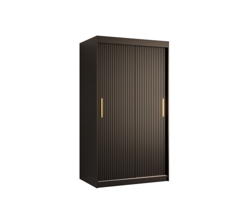 Szafa przesuwna Abiks RIFLO SLIM 1 100 czarny mat+ czarny mat 1 szt.