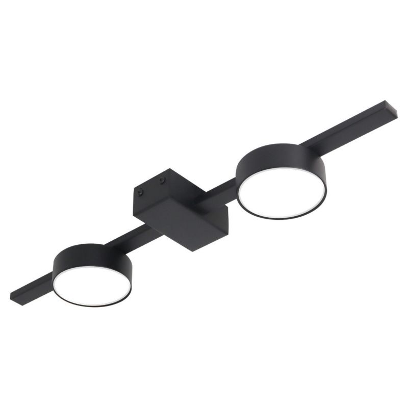Lampa sufitowa Polux Joy czarna Listwa z lampami 2 x GX53 x 10W wym: 3,5 x 51 x 9 cm - 1 szt.