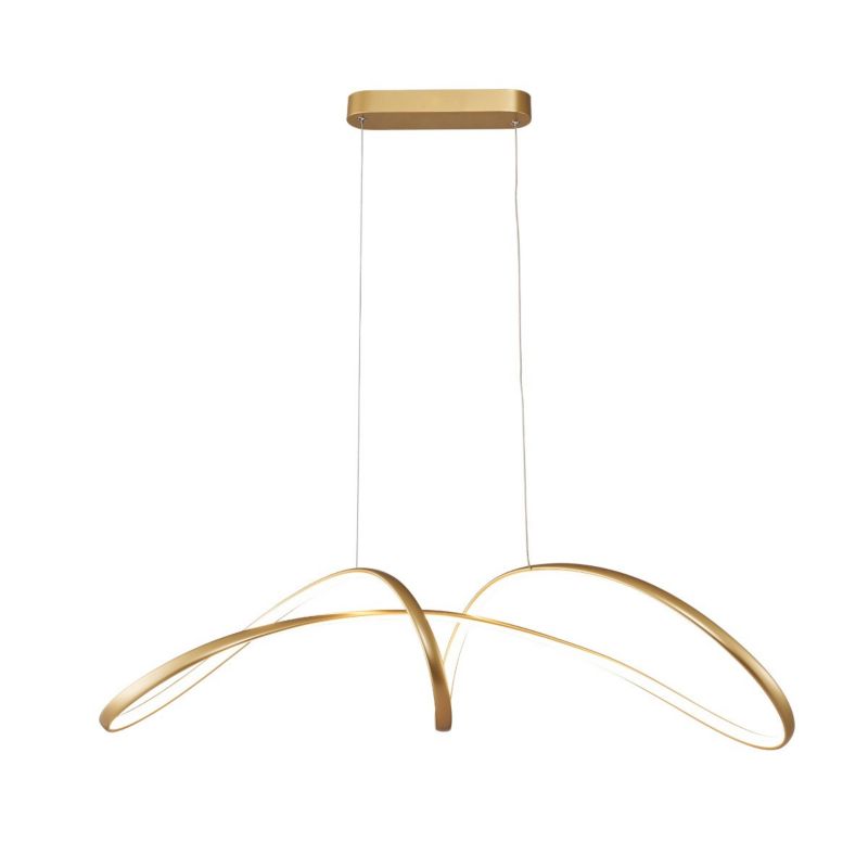 Lampa wisząca Zuma Line Fermi złoto-biała wym: 150 x 92 x 29 cm wbudowany LED 50W 1 szt.