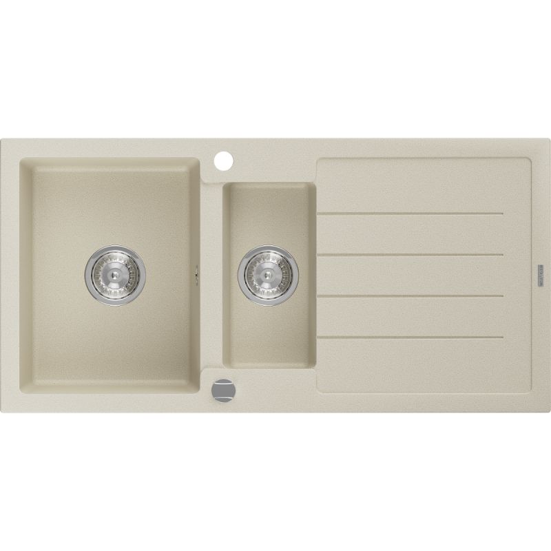 Zlewozmywak wpuszczany Mexen Andres 1,5-komorowy biały 1000x500 mm - 6515101510-20-B 1 szt.