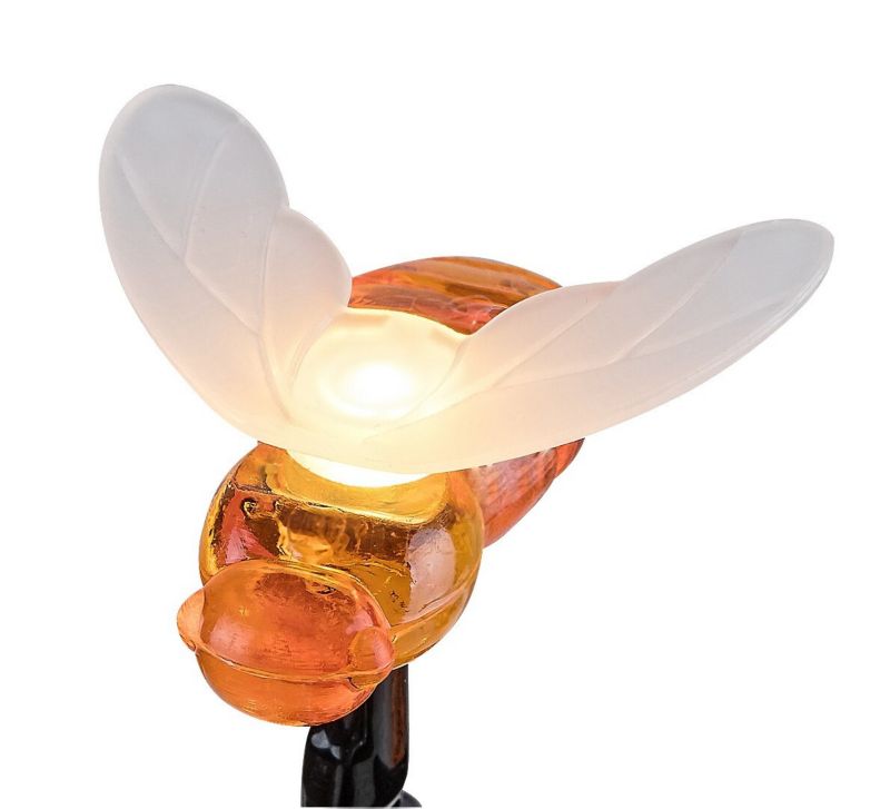 Lampki dekoracyjne ogrodowe solarne Rabalux Bobus czarno-biała LED 0.06W 2700K 3lm solarna IP44 tworzywo sztuczne - 1 szt.