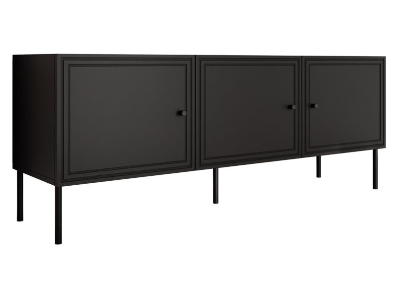 Szafka RTV MIRJAN 24 Palazzo Bis 150 3D czarny 1 szt.