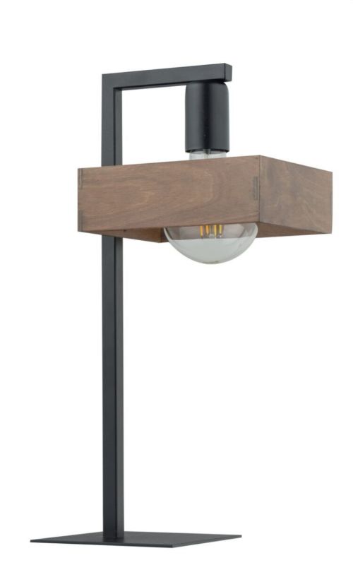 Lampa stołowa Sigma Lighting Robin czarno-brązowa 1 x E27 x 15W IP20 wym: 45 x 15 x 25 cm metal - 1 szt.
