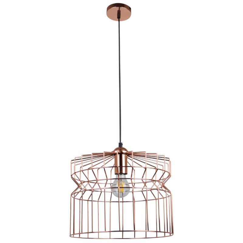 Lampa wisząca Polux Lagos złota wym: 120 x 33 x 33 cm 1xE27 x 1 szt.