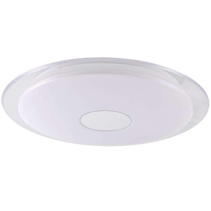 Plafon Polux Denver transparentny-biały LED 24W 4000K 1440lm IP20 wym: 7 x 40,5 x 40,5 cm tworzywo sztuczne - 1 szt.