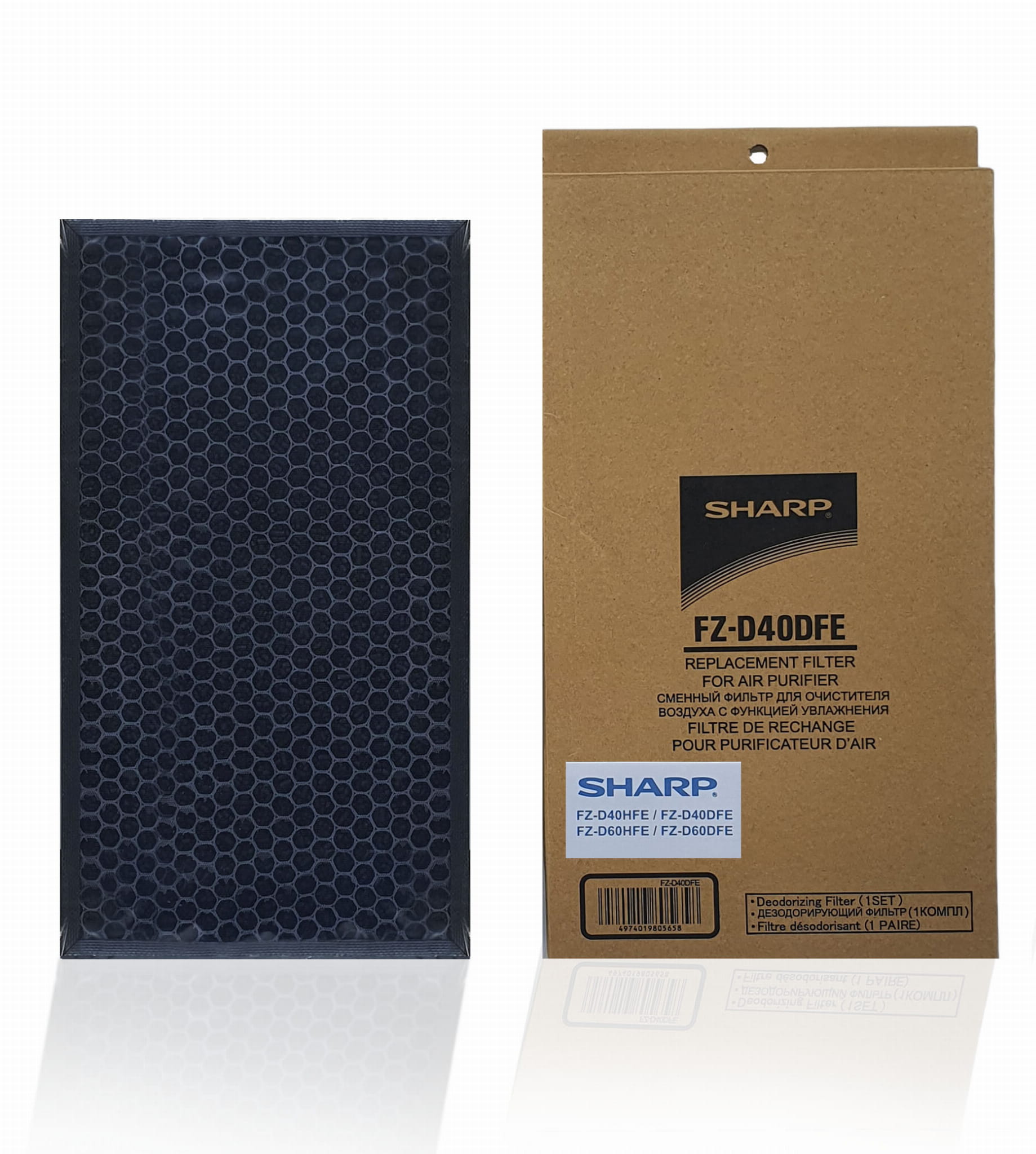 SHARP FZ-D40DFE (UZ-HD4DF) filtr węglowy do oczyszczacza powietrza. Oryginalny filtr Sharp do modeli KC-D 40/50 oraz UA-HD 40/50.