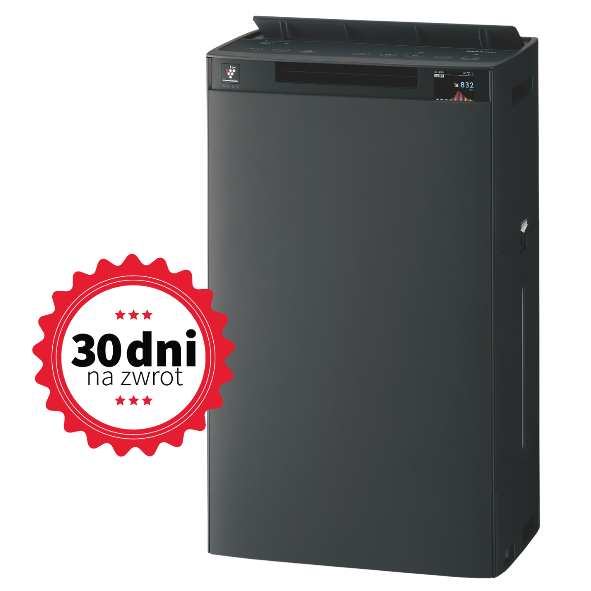 Oczyszczacz i nawilżacz powietrza SHARP KI-TX75EU-H, aplikacja Wi-Fi, Charcoal Gray do 56m2.