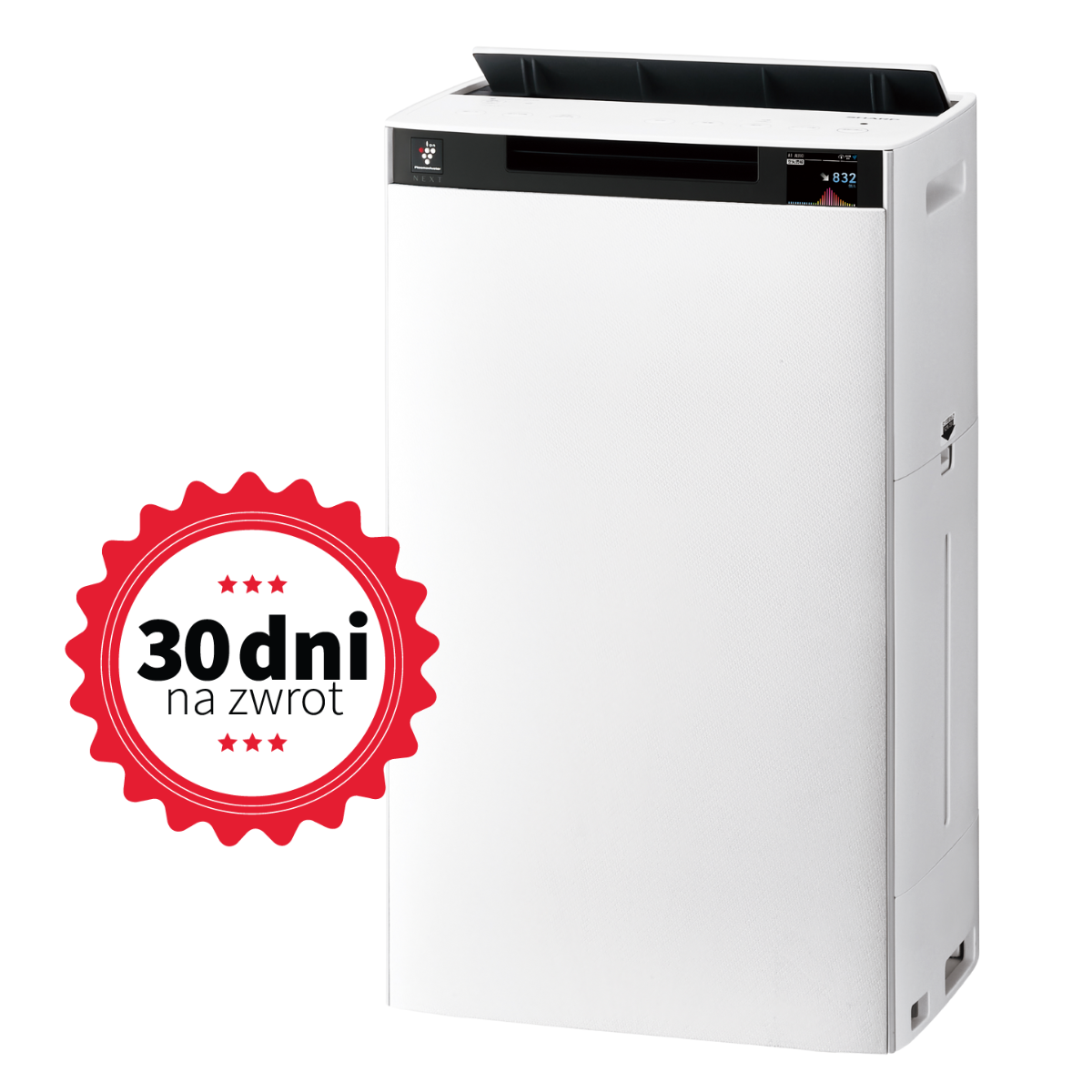 Oczyszczacz i nawilżacz powietrza SHARP KI-TX75EU-W w kolorze białym do 56m2.