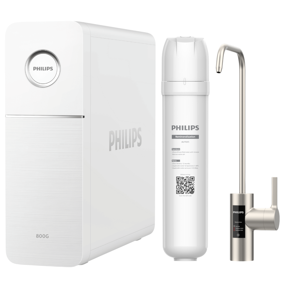 PHILIPS filtr wody AUT7006 z mineralizatorem z głowicą AUT605CM.