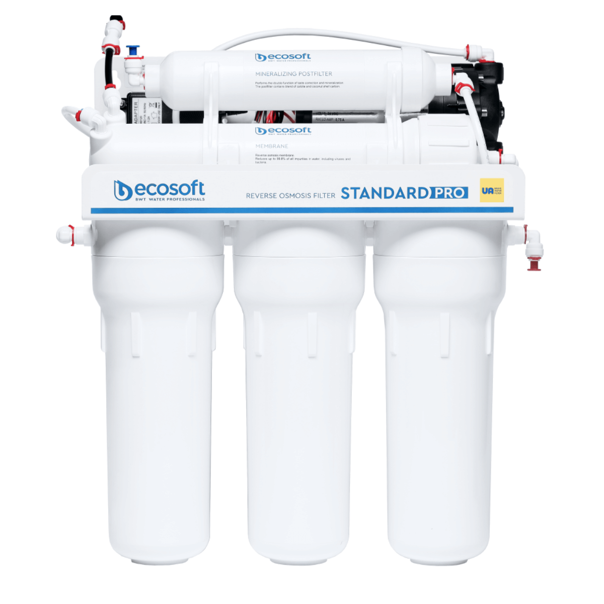 Ecosoft filtr odwróconej osmozy Standard Pro z pompą i mieralizacją.
