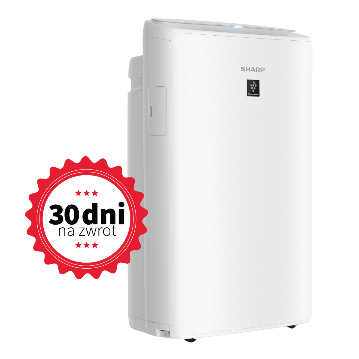 Oczyszczacz powietrza SHARP UA-KIN42E-W z nawilżaczem i jonizacją Plasmacluster 25 000 do 28 m2.