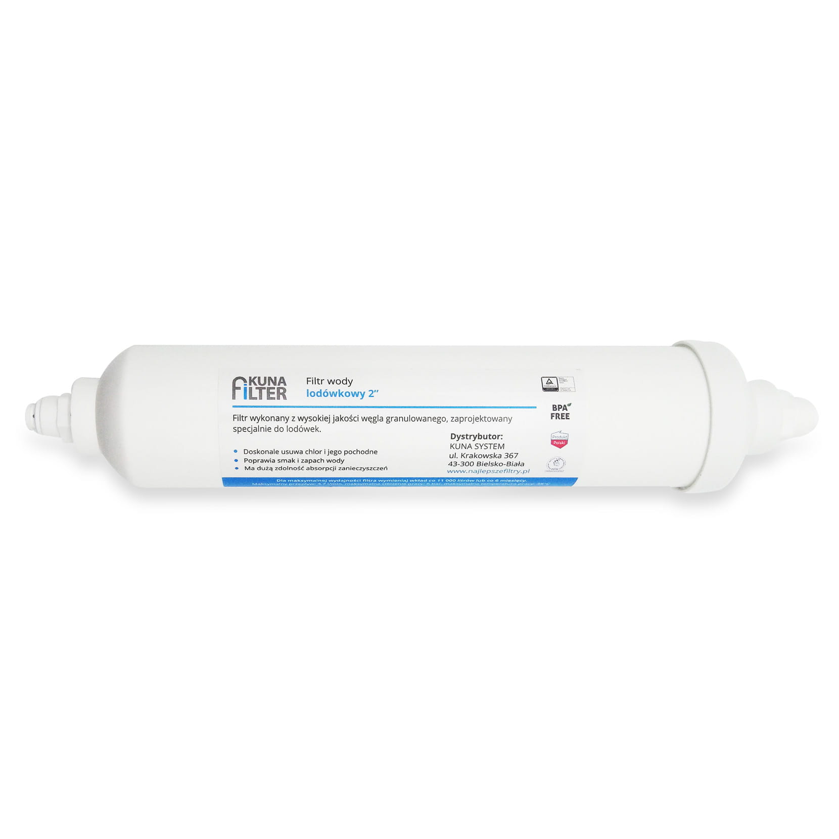 Filtr wody do lodówki. Pasuje do większości lodówek. Czysta, zdrowa i bezpieczna woda.