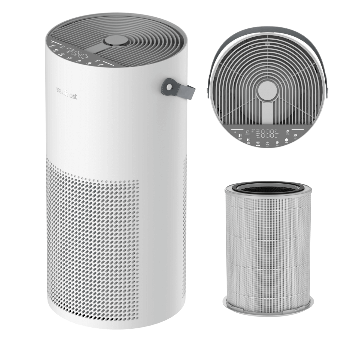 Inteligentny oczyszczacz powietrza Vestfrost VP-A1S60WH, jonizacja, lampa UV, sterowanie Wi-Fi. Oczyszczacz do 60m2.