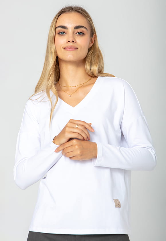 Lillow - BLUZKA LEA - biała - Materiał bawełna - Uszyto w Polsce