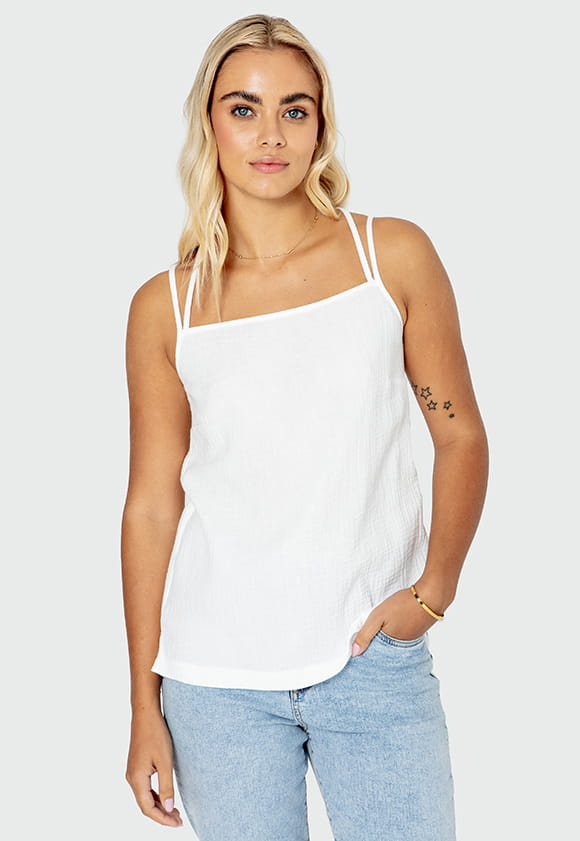 Lillow - TOP MARY z muślinu - wanilia - Materiał bawełna - Uszyto w Polsce