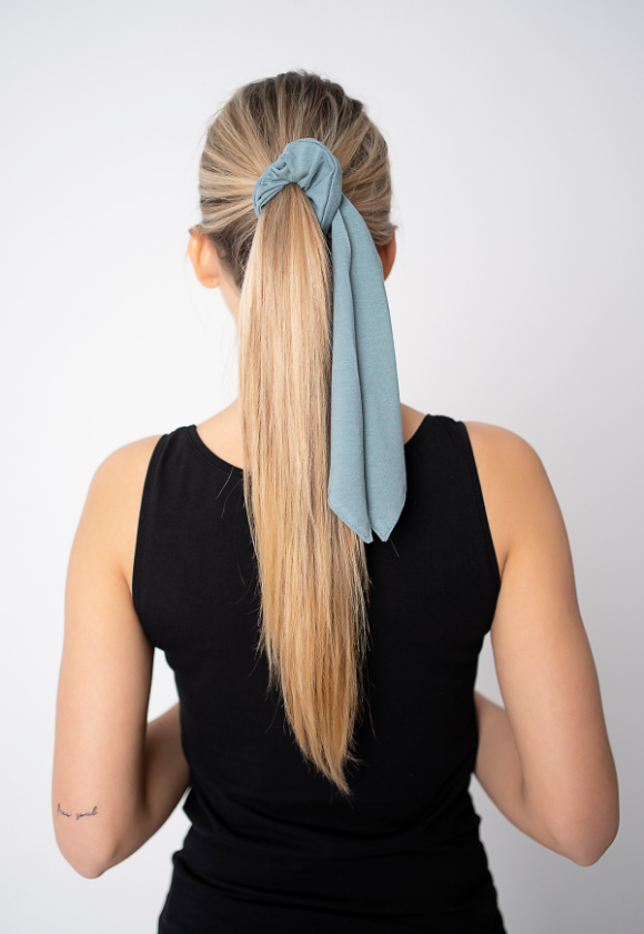 Lillow - GUMKA Z SZARFĄ - niebieska - Materiał bawełna - Uszyto w Polsce