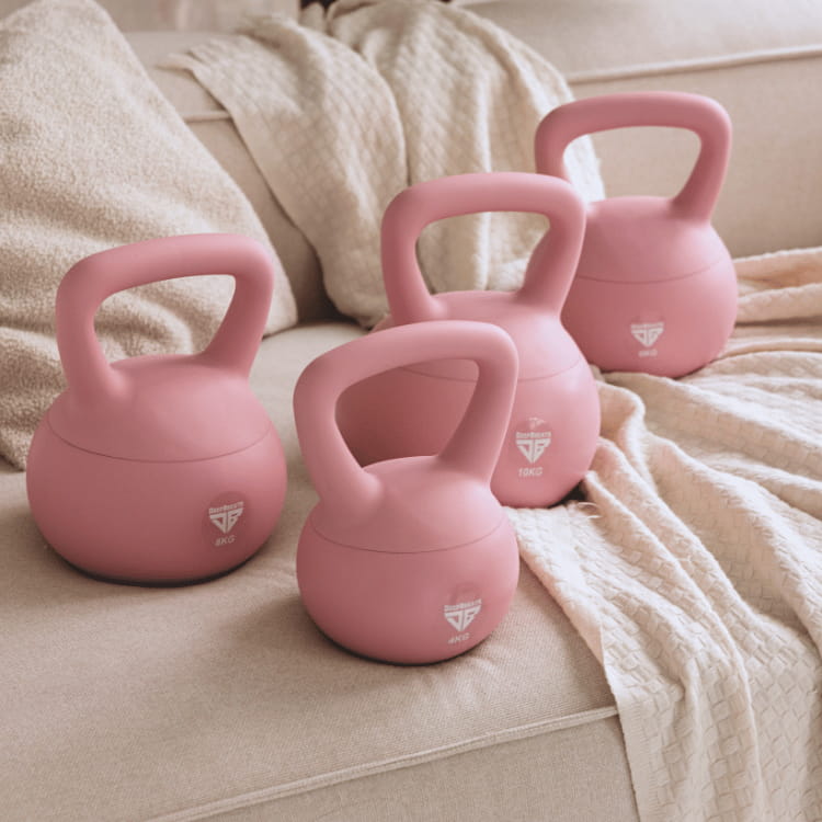 Zestaw 4 Kettlebells miękkie - Pink (4,6,8,10 kg) - Deep Breath